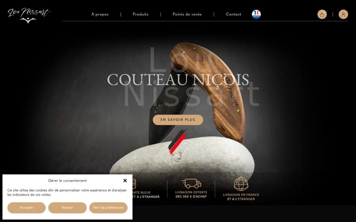 Screenshot of lounissart-couteaux.fr