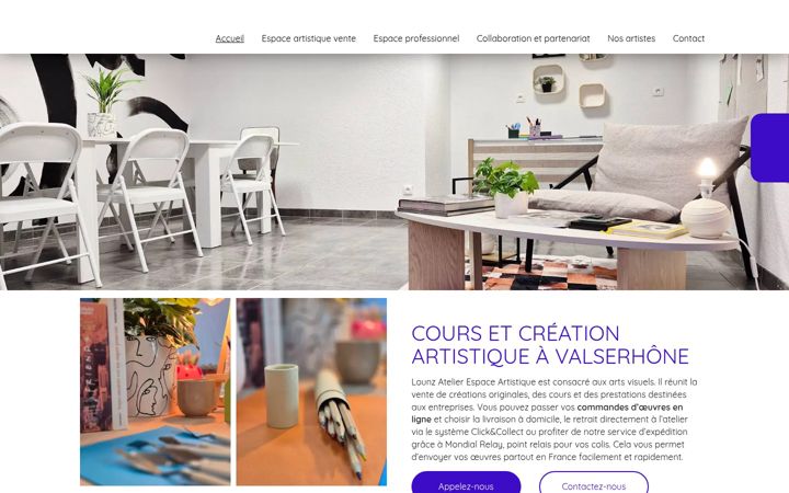 Screenshot of lounz-atelier.fr