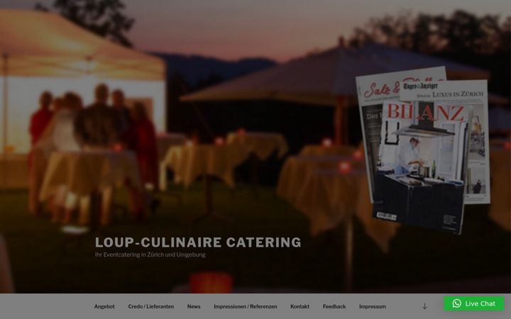 Screenshot of loup-culinaire.ch