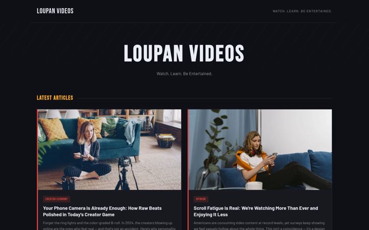 Screenshot of loupanvideos.com