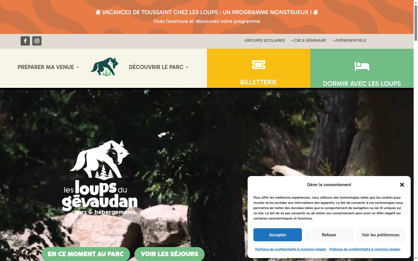 Screenshot van de toestemmingsbanner zoals getoond vóór enige interactie