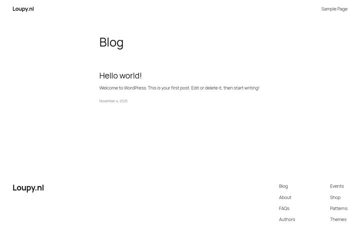 Screenshot of loupy.nl