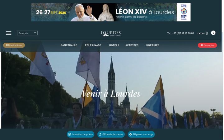 Screenshot of lourdes-france.com
