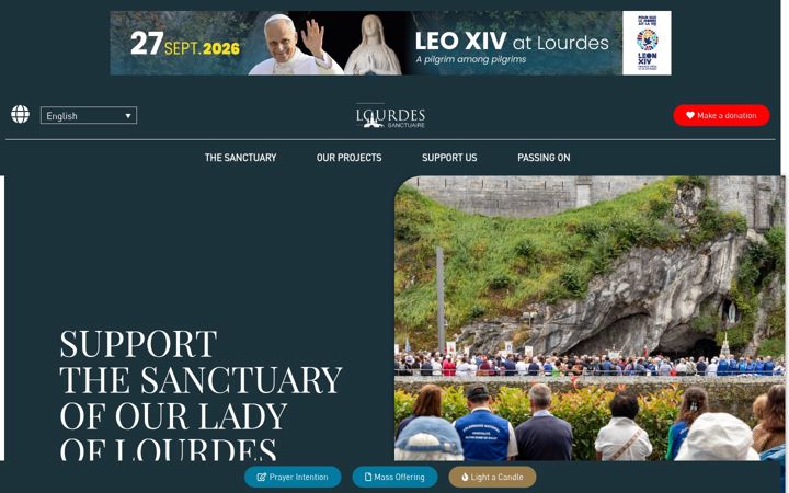 Screenshot of lourdes-france.org