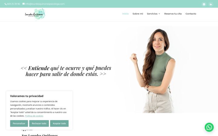 Screenshot of lourdesquinonespsicologa.com