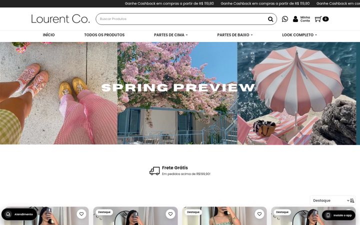 Screenshot of lourent.com.br