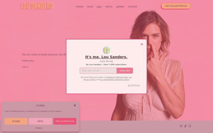 Screenshot of lousanders.com
