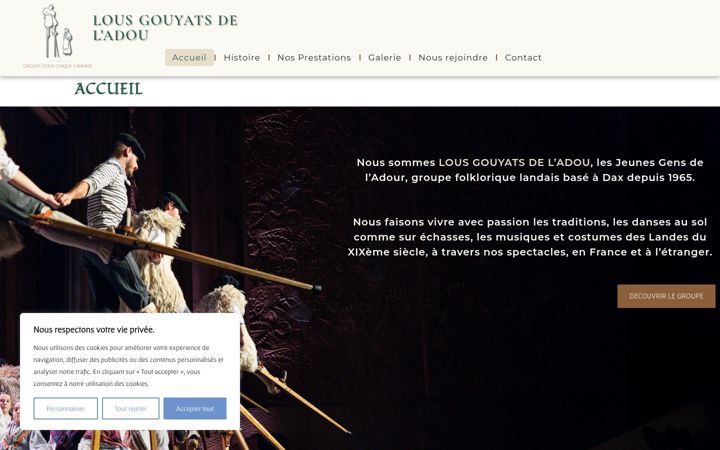 Screenshot of lousgouyatsdeladou.fr