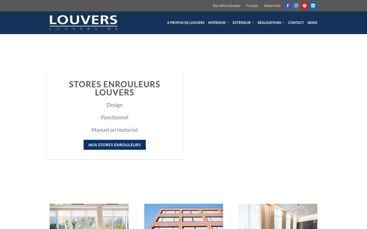 Screenshot of louvers.be