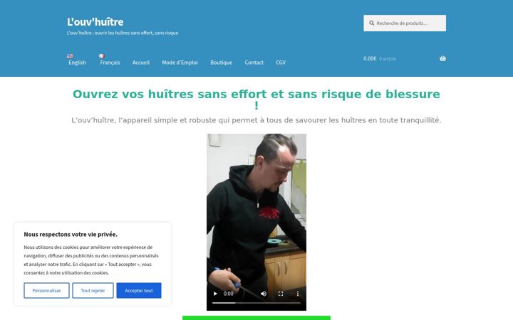 Screenshot of louvhuitre.com