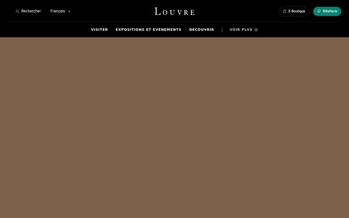 Screenshot of louvre.fr