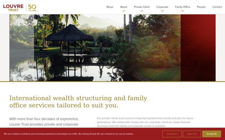 Screenshot of louvretrust.com