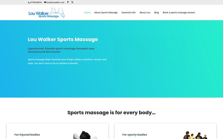 Screenshot of louwalkersportsmassage.co.uk