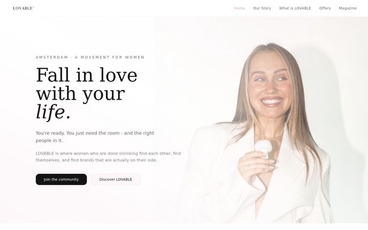 Screenshot of lovable-concept.com