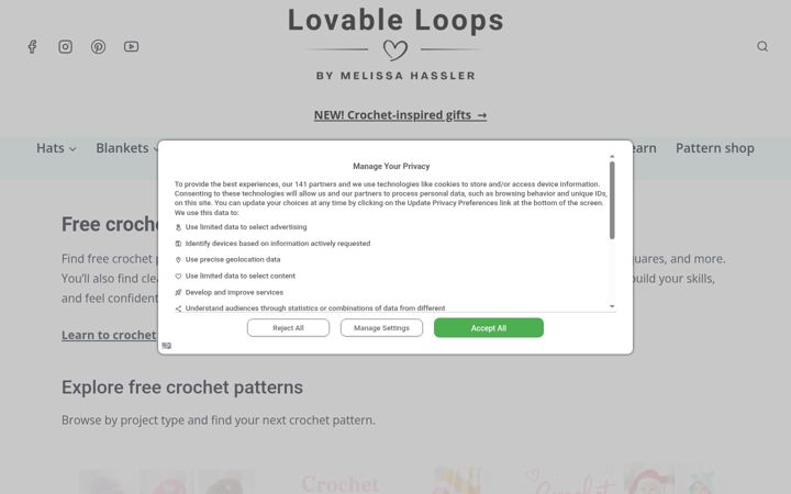 Screenshot of lovableloops.com