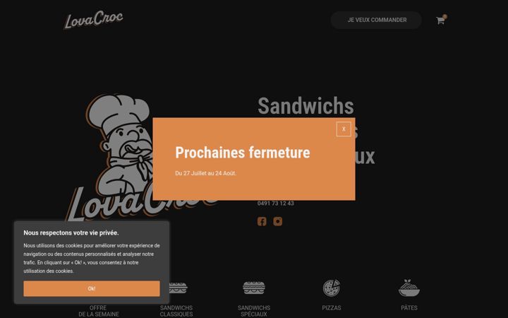 Screenshot of lovacroc.be
