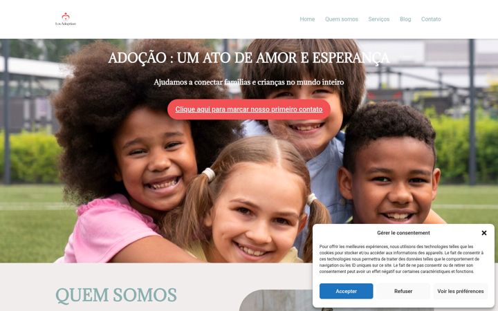 Screenshot of lovadoption.com