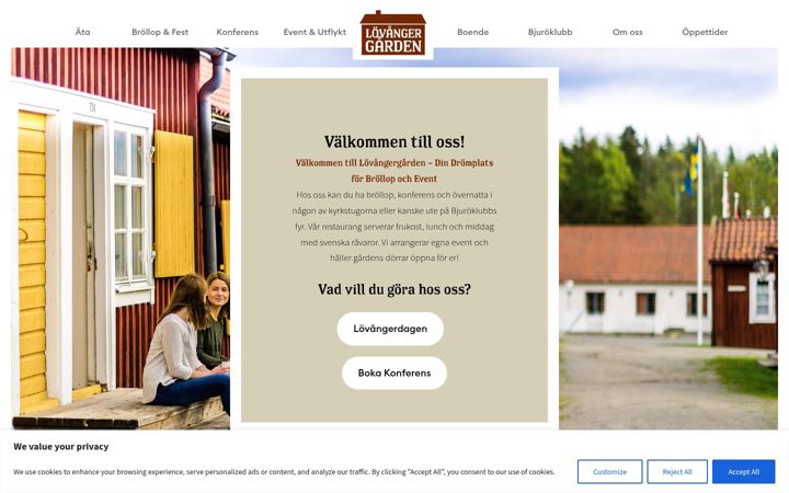 Screenshot of lovangergarden.se