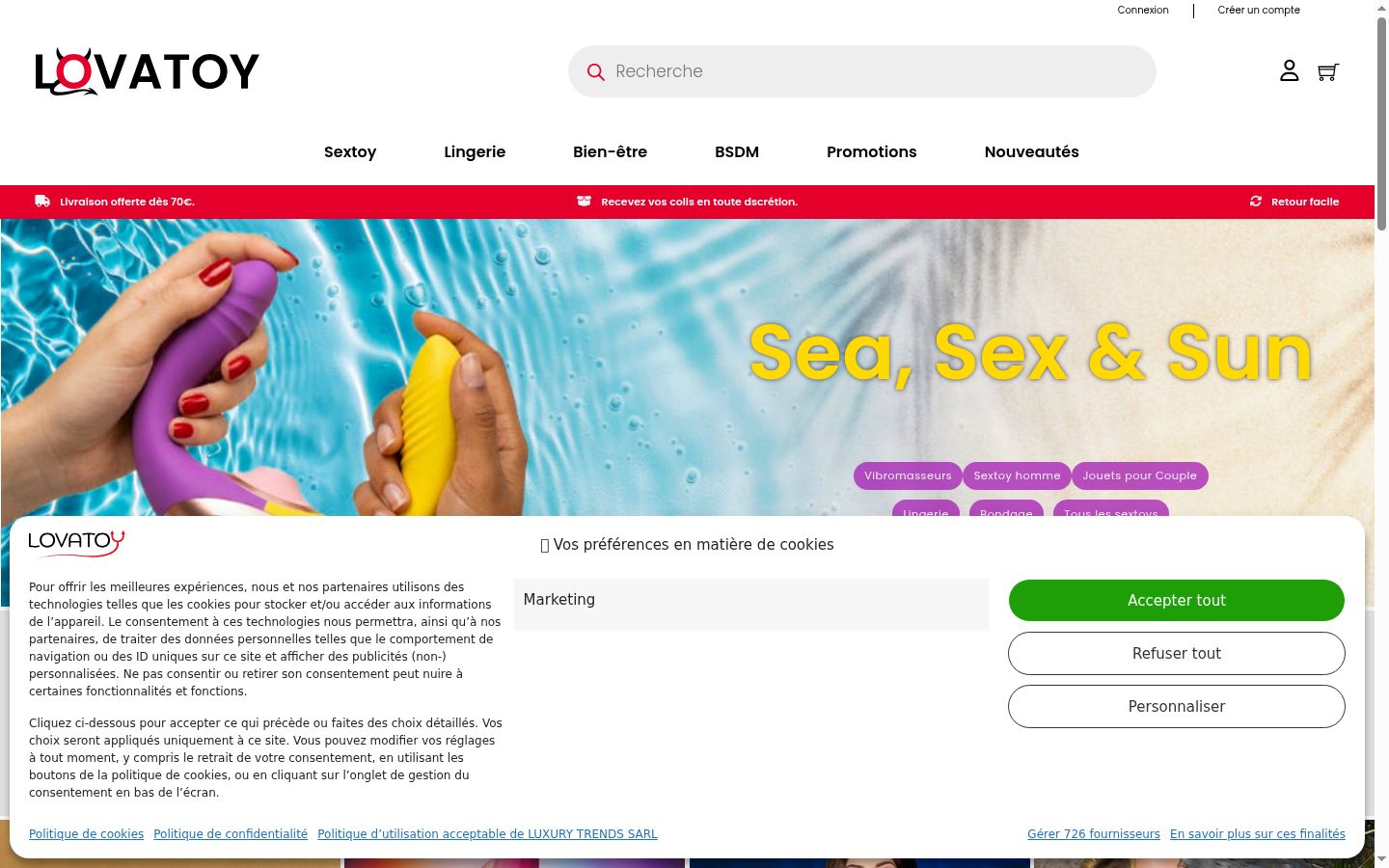 Screenshot tal-banner tal-kunsens muri qabel kwalunkwe interazzjoni