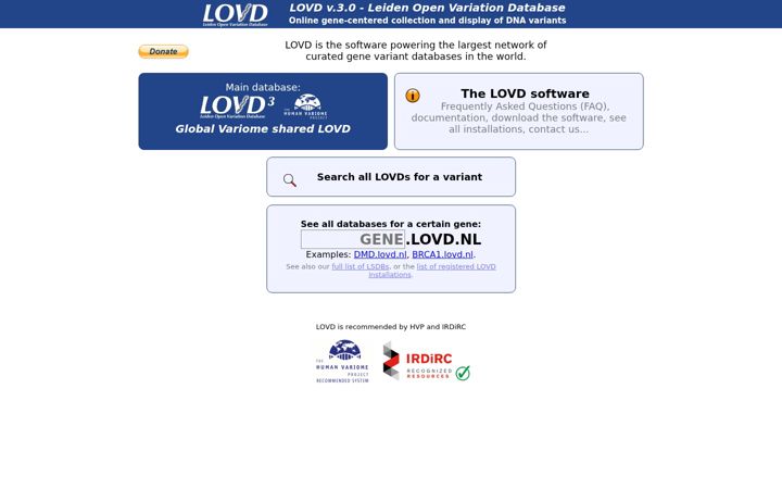 Screenshot of lovd.nl