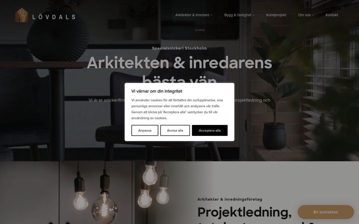 Screenshot of lovdals.se