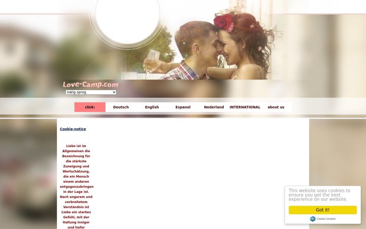 Screenshot of love-camp.com