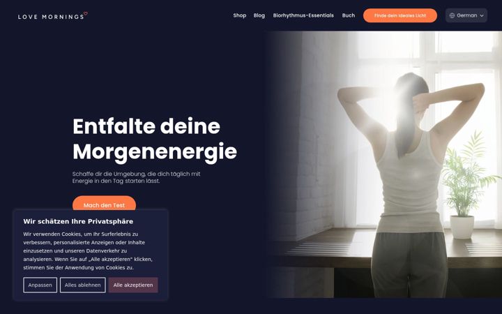 Screenshot of love-mornings.com