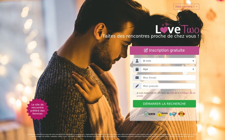 Screenshot of love-two.com