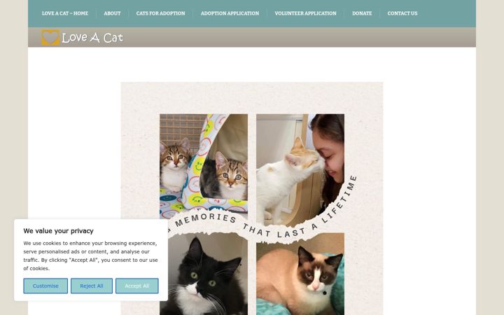 Screenshot of loveacat.org