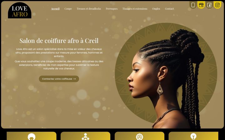 Screenshot of loveafro.fr