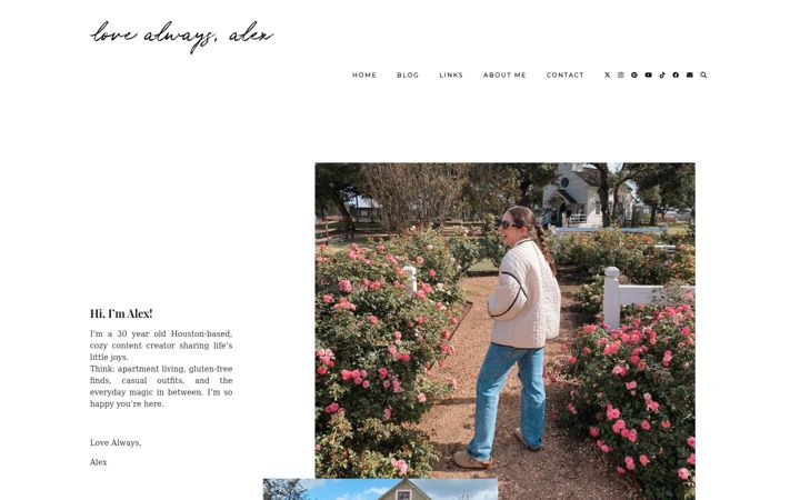Screenshot of lovealwaysalex.com