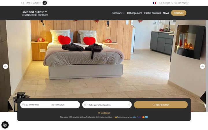 Screenshot of loveandbulles.com