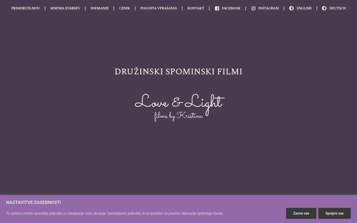 Screenshot of loveandlightfilms.com