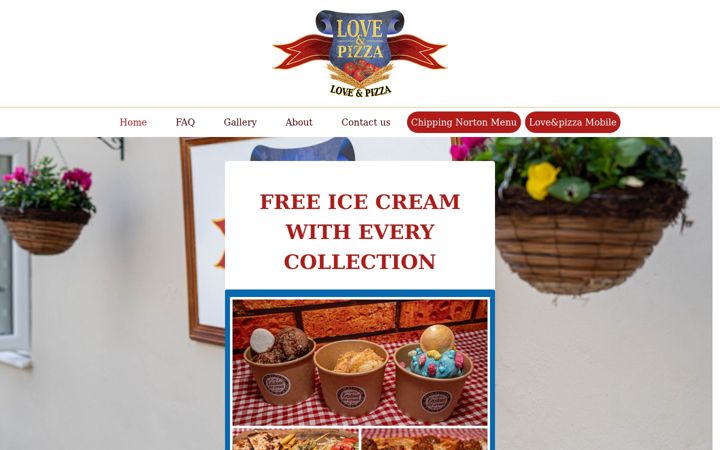 Screenshot of loveandpizza.co.uk