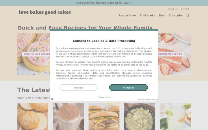 Screenshot of lovebakesgoodcakes.com
