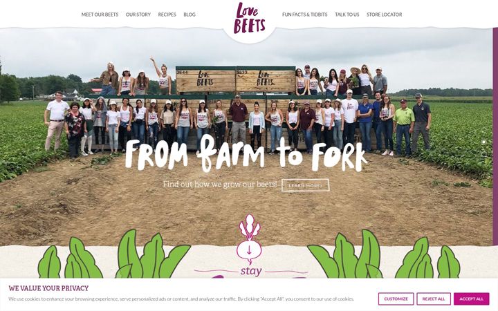 Screenshot of lovebeets.com