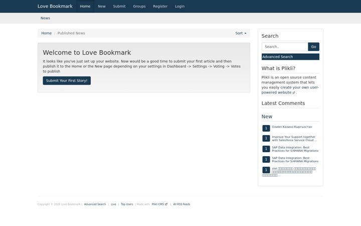 Screenshot of lovebookmark.win