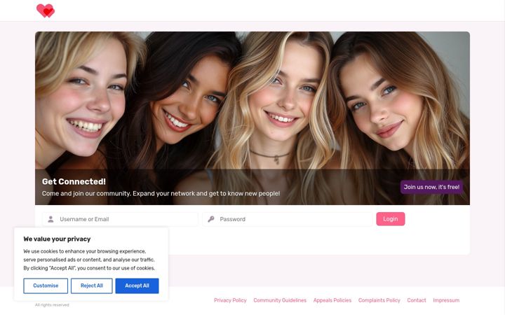 Screenshot of lovebyfans.com