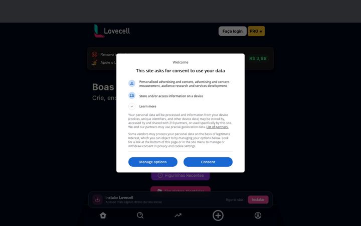 Screenshot of lovecell.com.br