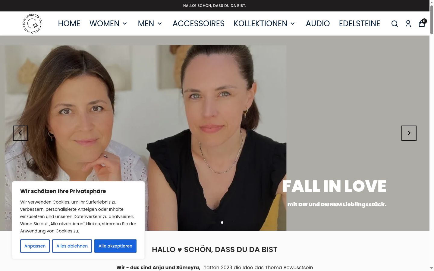 Capture d'écran de la bannière de consentement affichée avant toute interaction