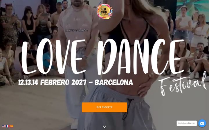 Screenshot of lovedancefestival.com