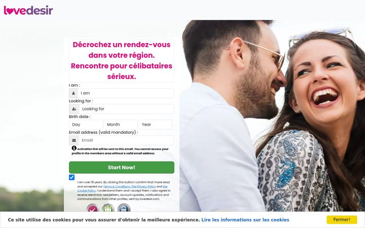 Screenshot of lovedesir.com