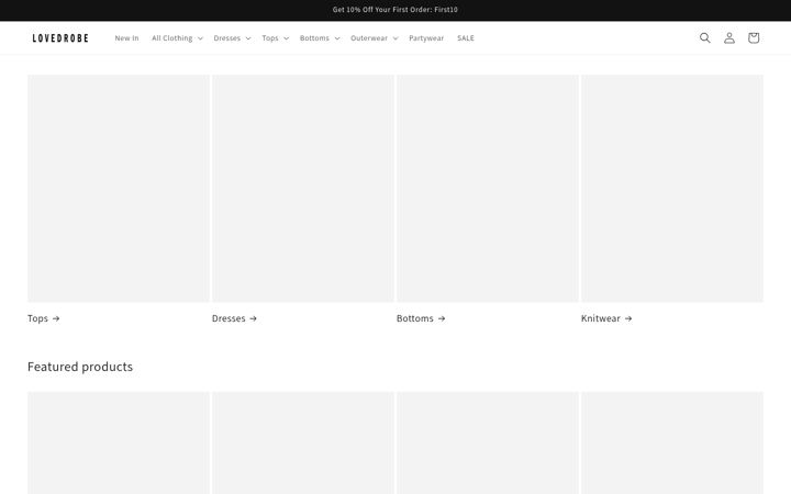 Screenshot von lovedrobe.co.uk