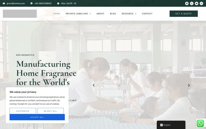 Screenshot of loveeno.com