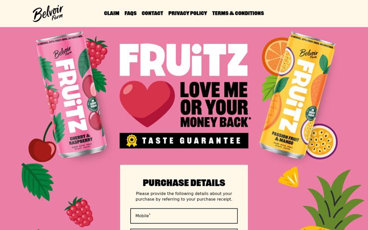 Screenshot of lovefruitz.com