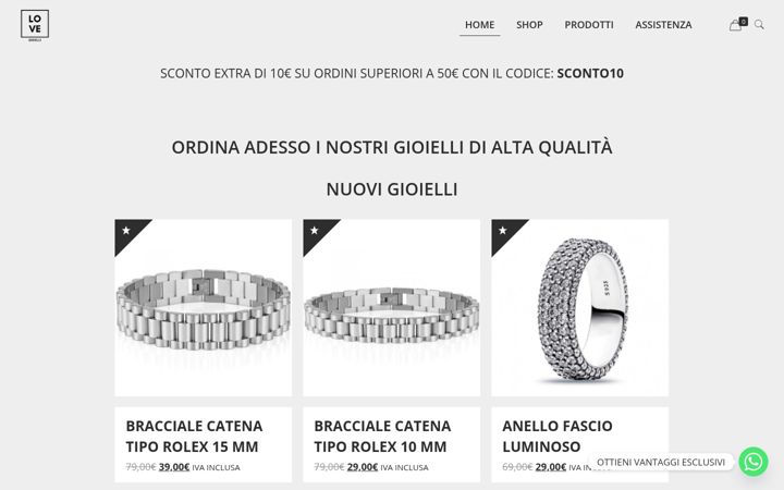 Screenshot of lovegioielli.it
