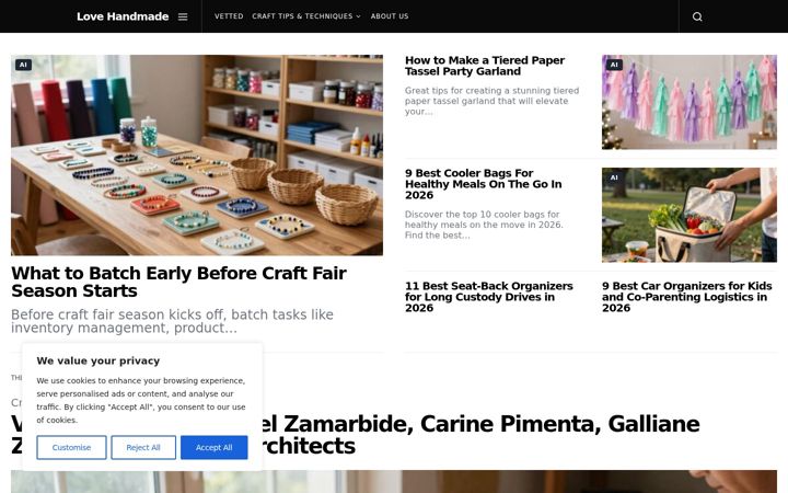 Screenshot of lovehandmade.net