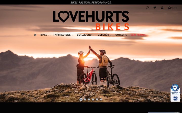 Screenshot of lovehurtsbikes.de