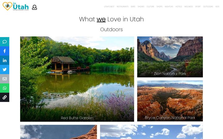 Screenshot of loveinutah.com