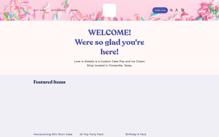 Screenshot of loveissweets.com